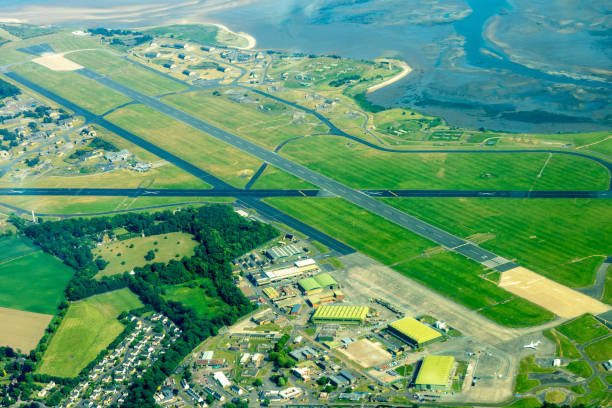 istock Military Air Base Aerial View 1555941161