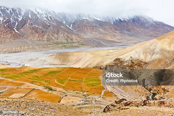 Fields In Spiti Valley Stock Photo - Download Image Now - Agriculture, Architecture, Cloud - Sky