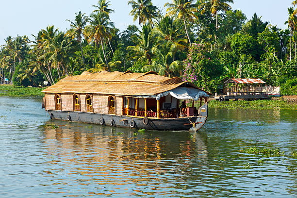 istock Houseboat on Kerala backwaters, India 155595748