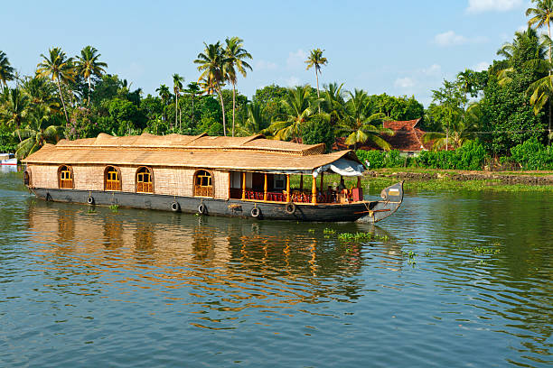 istock Houseboat on Kerala backwaters, India 155595824