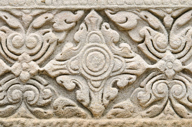 istock Sandstone carving at Phimai Castle, Thailand 155596554