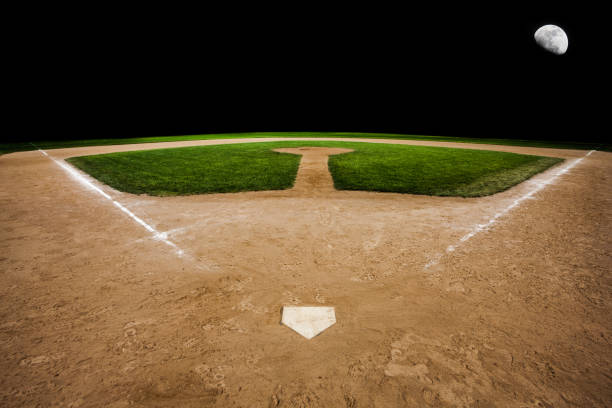istock Baseball pitch with the focus on home 155596611