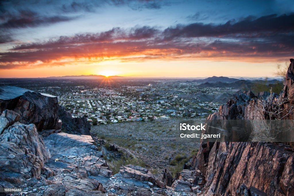 Pôr do sol ao longo de Phoenix - Royalty-free Arizona Foto de stock