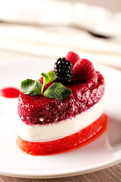 istock Delicious panna cotta with berries. 155596719