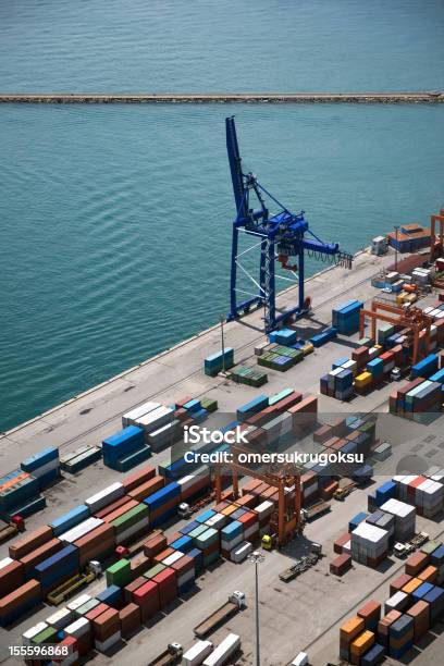 Porto Di Contenitore - Fotografie stock e altre immagini di Acqua - Acqua, Affari, Ambientazione esterna