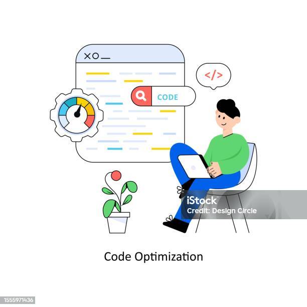 Code Optimization Flat Style Design Vector Illustration Stock ...