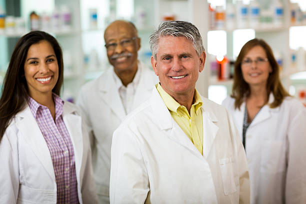 istock Portrait of Four Pharmacist 155597958
