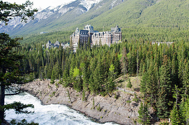 istock Scenic Banff Springs and Bow River 155598012