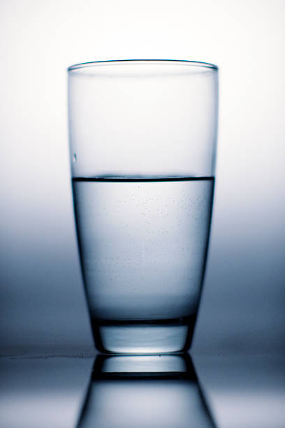 Abstract blurred background shot through thick glass