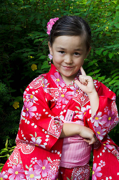 istock Little girl in kimono 155598805