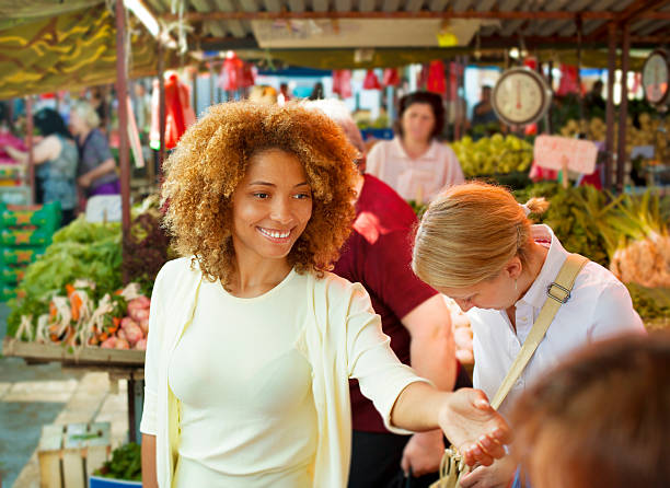 istock Women at market. 155599502