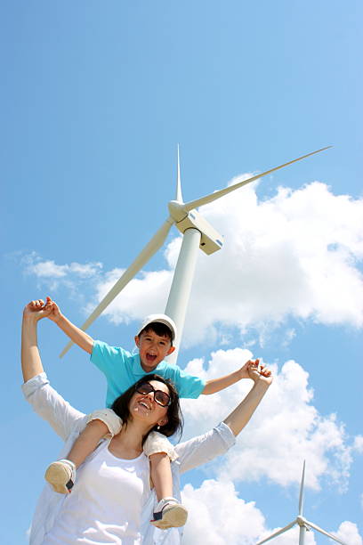 clean zukunft - fuel and power generation power wind power supply stock-fotos und bilder