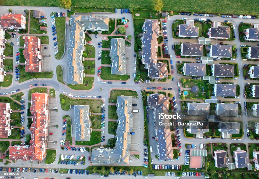 Vue aérienne de la banlieue de Lotissement - Photo de Affluence libre de droits