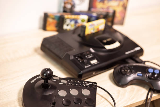 Retro console of the 90s Sega Megadrive