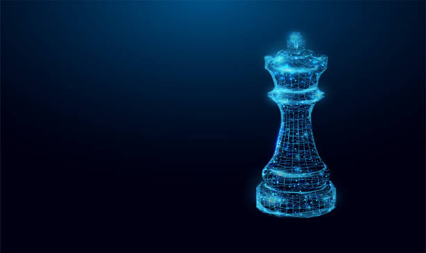 istock Chess King low poly chess figure. Success business startup, play game, concept. Polygonal wireframe vector illustration. 1556007214
