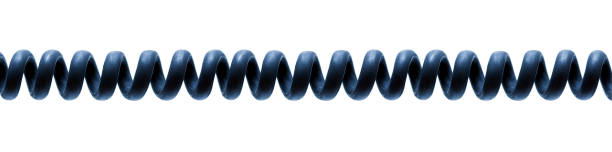 Spiral Phone Cord isolated on white background