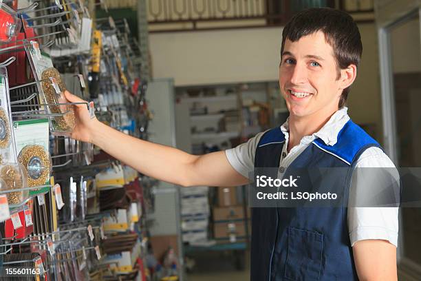 Hardware Employee Cheerful Stock Photo - Download Image Now - DIY, Store, Adult