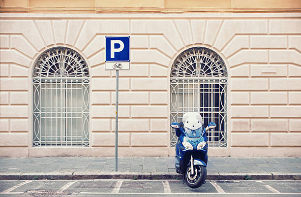 Italian scooter parked on the street