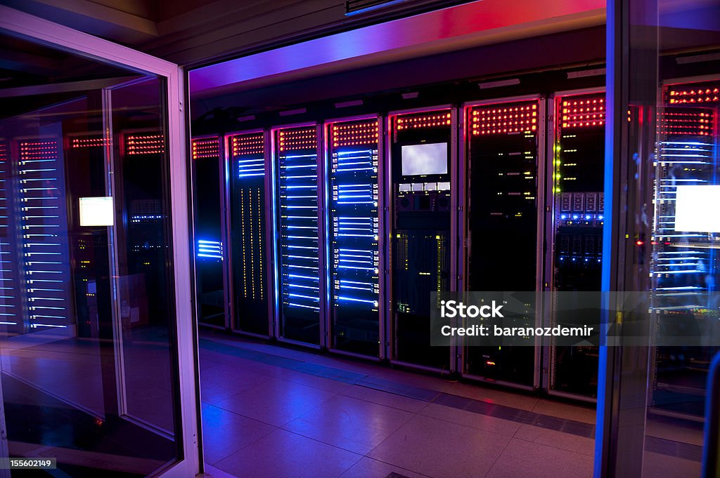 Hi-Tech Data Center Supercomputer Stock Photo