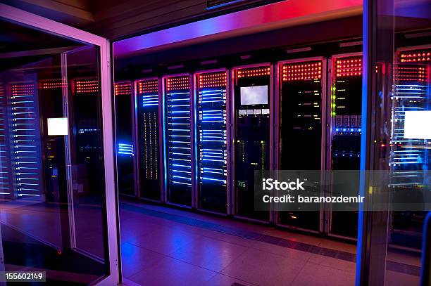 Hitech Data Center Stock Photo - Download Image Now - Supercomputer, Mainframe, Network Server