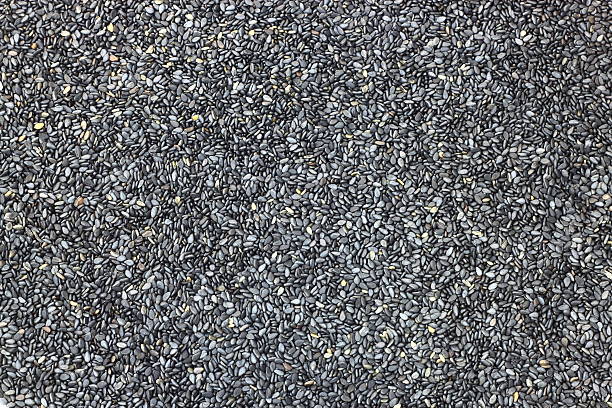 Black sesame stock photo