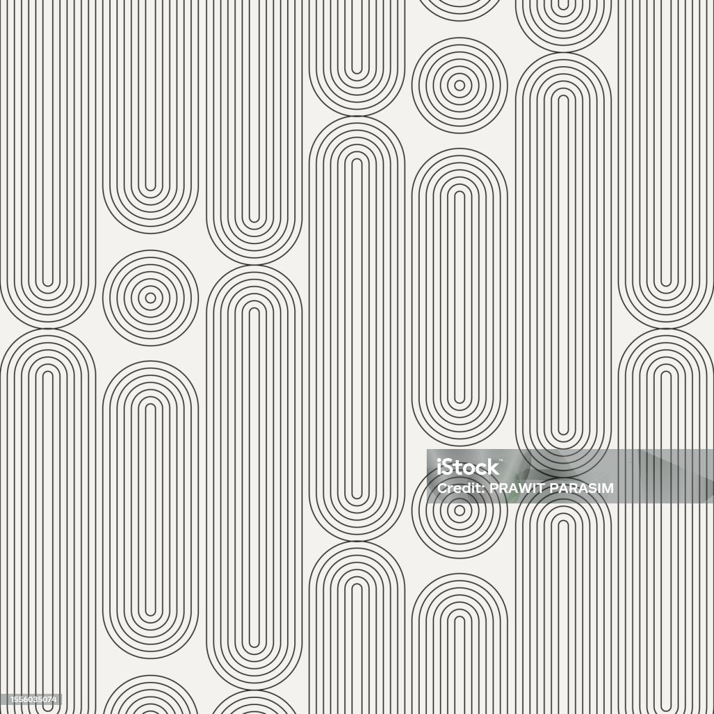 Linear Vector Pattern Repeating Linear Circle And Linear Rounded ...