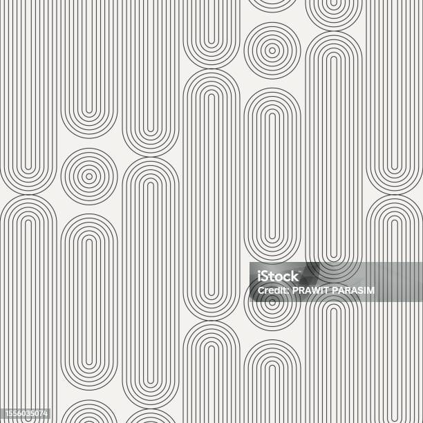 Linear Vector Pattern Repeating Linear Circle And Linear Rounded ...