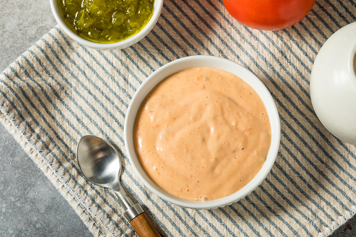 Homemade Russian Thousand Island Dressing with Tomato
