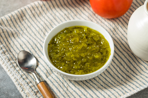 Green Healthy PIckle Relish in a Bowl