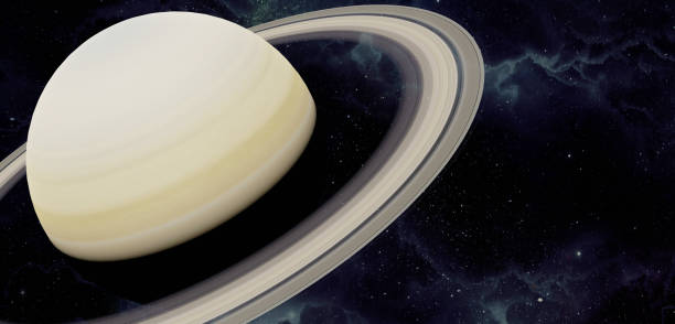 istock Saturn and its rings universe background planetary rings 3D illustration 1556040628