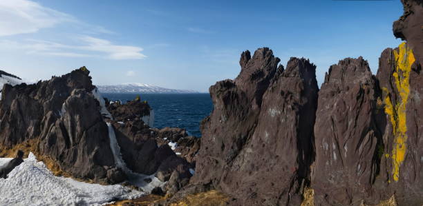istock Basalt rocks of the Kuril Islands 1556045551