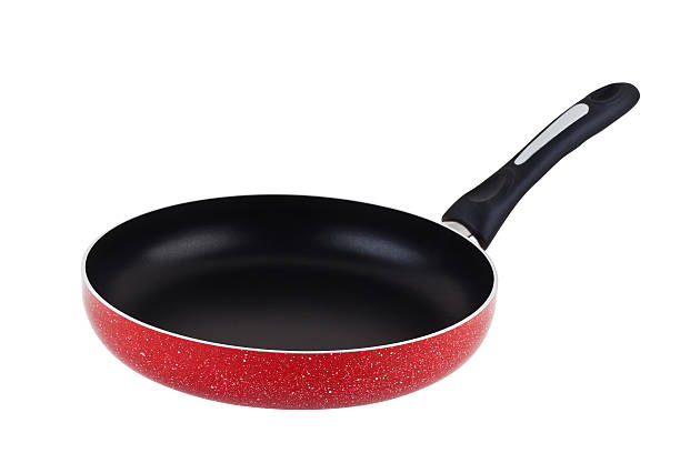 istock red teflon frying pan / high key 155606086