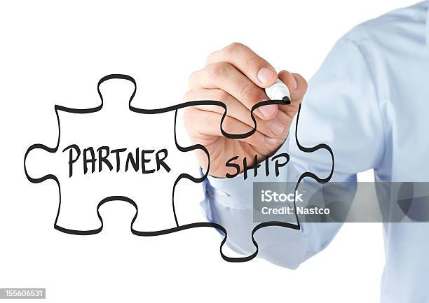 Partnership Puzzle Concept Stock Photo - Download Image Now - Partnership - Teamwork, Business Relationship, Teamwork