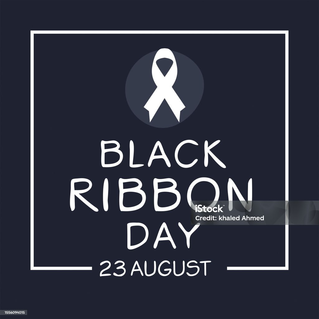 Bad Day Ribbon Black Ribbon Day Stock Illustration - Download Image Now - Abstract ...