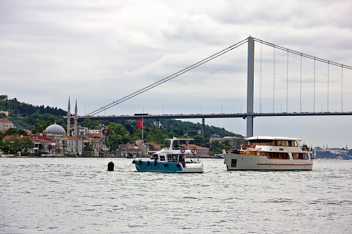 Bosporus between Asia and Europe, the view from beylerbeyi çengelköy