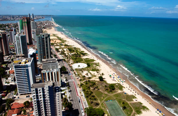 istock Aerial view of Boa Viagem beach. 1556199023