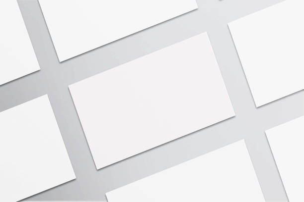 istock Minimal and elegant realistic Business Card Mockup with shadow overlay. Blank white and gray Business Card Mockup isolated background. 3D Vector Illustration. 1556212625