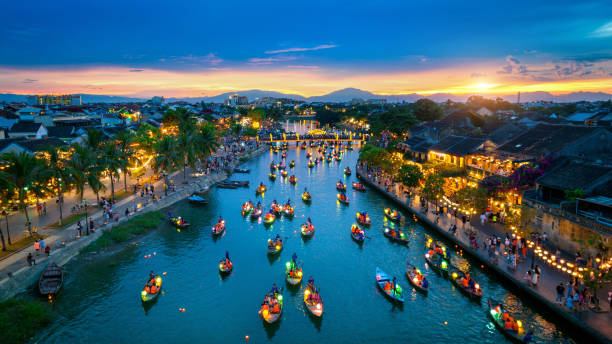 istock Hoi An ancient town at twilight, Vietnam. 1556240783
