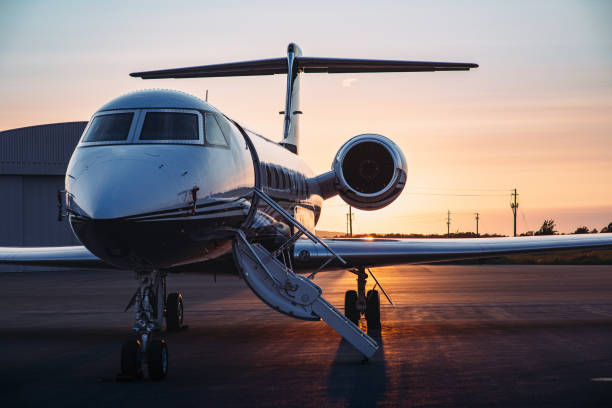 istock Private Jet Parked at an Airport 1556258744