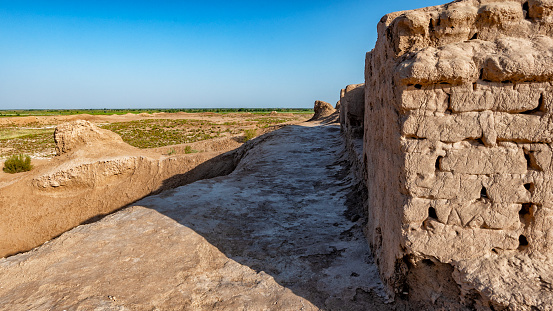The fortress of Ayaz Kala & Toprak Kala in Uzbekistan are just about 100 km from Khiva at the border of the desert. They were two of the outposts built to protect the silk road.