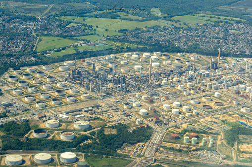 A giant power station in the United Kingdom, seen from the air.