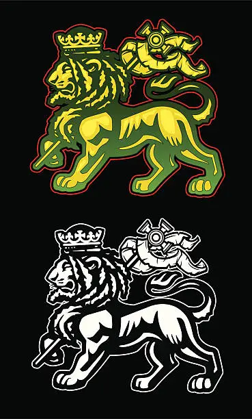 Vector illustration of Lion of Judah