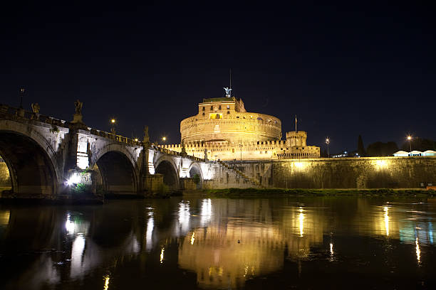 istock Italy. Rome. Night. Castel Sant' Angelo 155630361