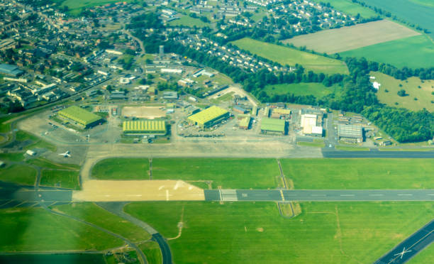 istock Military Air Base Aerial View 1556304221