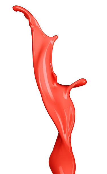 istock Isolated shot of red paint splashing 155647836