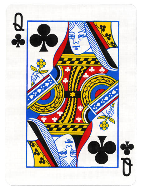 istock Playing Card - Queen of Clubs 155652049
