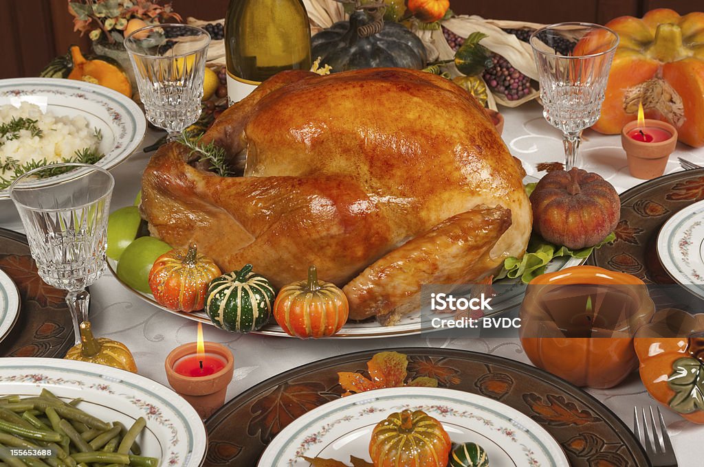 Thanksgiving Thanksgiving celebration and dinner Bean Stock Photo