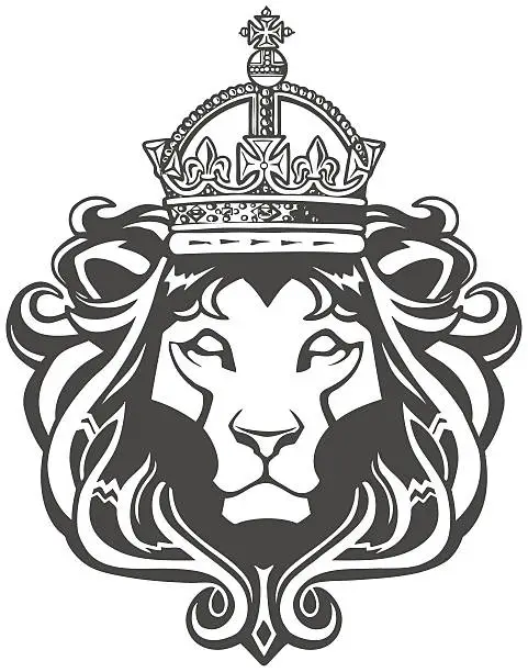 Vector illustration of Heraldic Lion
