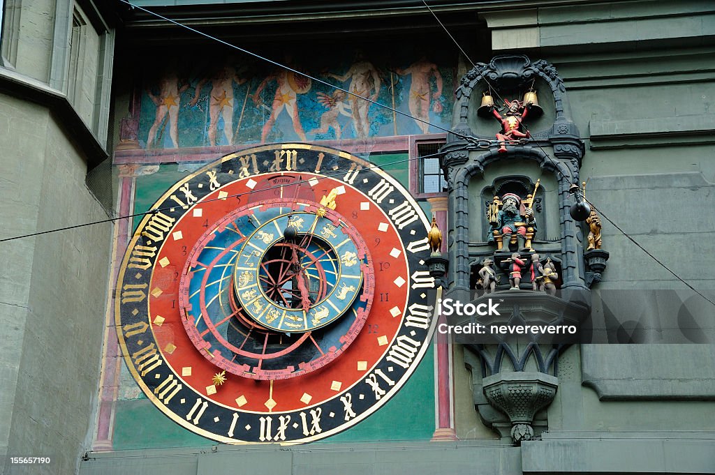 Clock Tower detail in Bern Clock Stock Photo