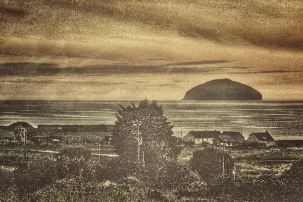 Old style landscape at sunset in Scotland